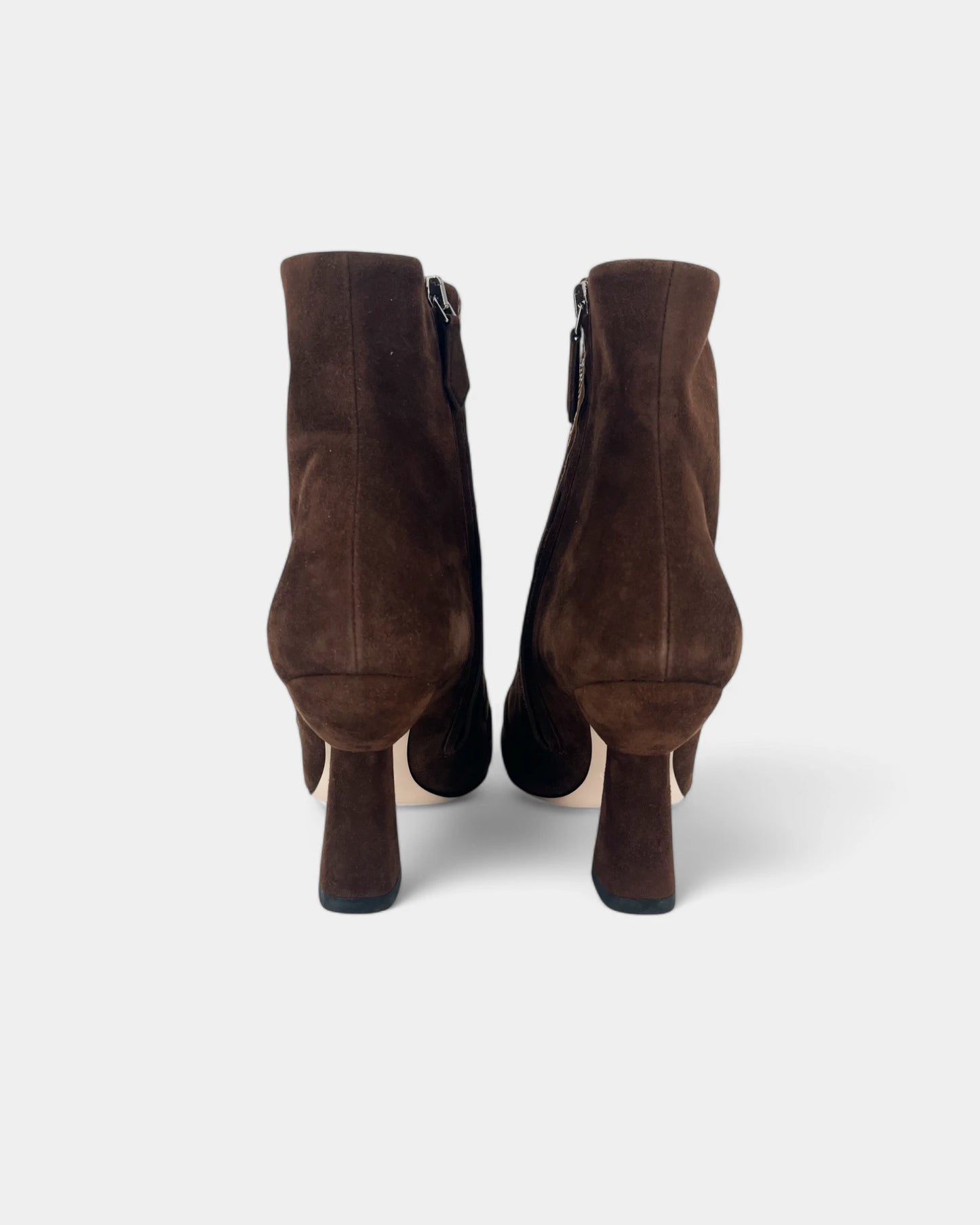 Brown reptile print ankle boots