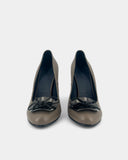 Escarpins compensés à nœud