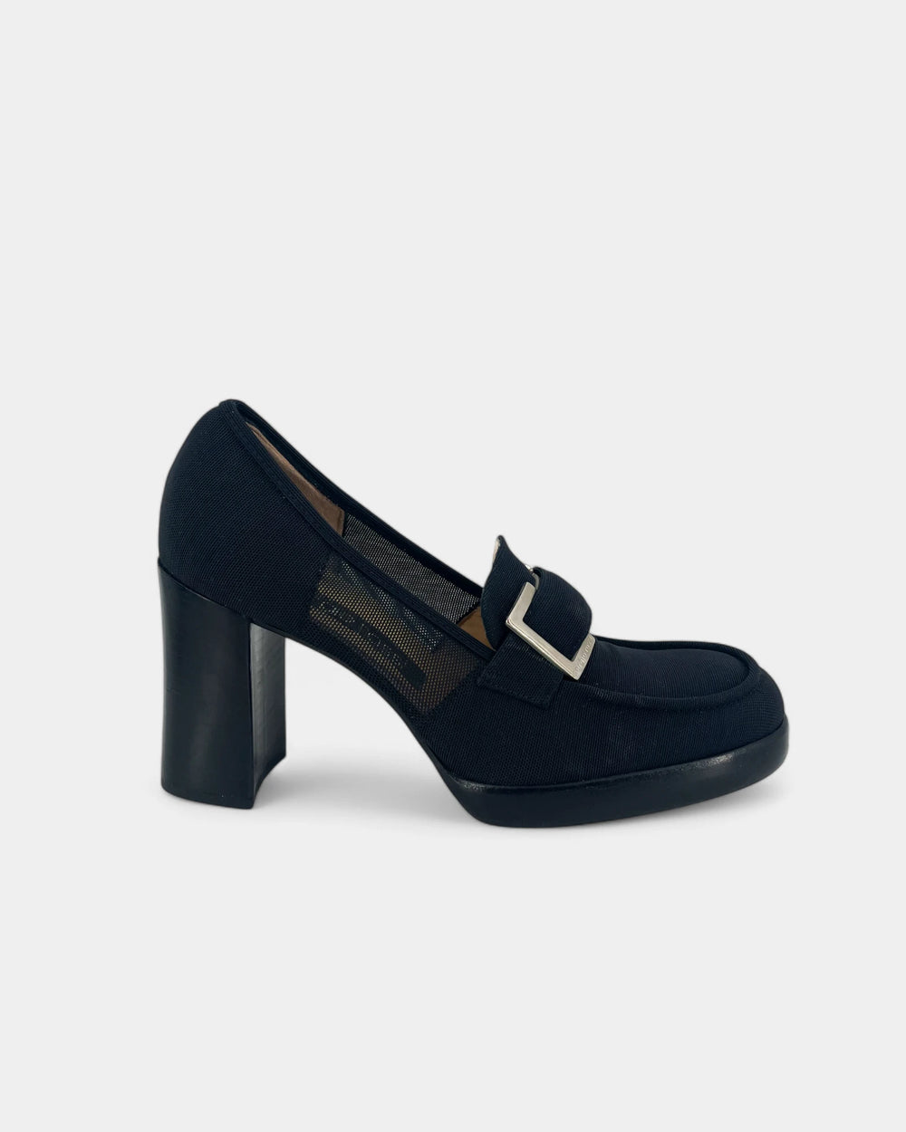Mocassins bleu marine à talons - 37.5 EU / 7.5 US