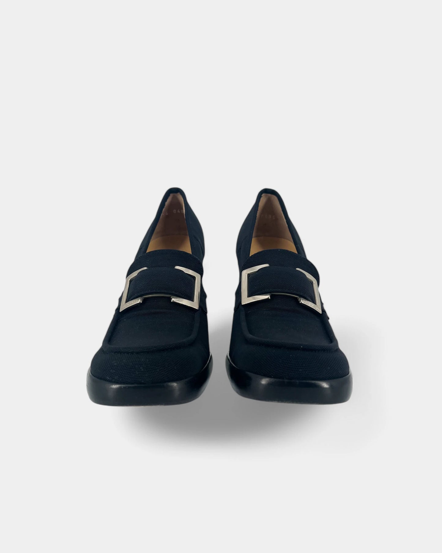 Mocassins bleu marine à talons - 37.5 EU / 7.5 US