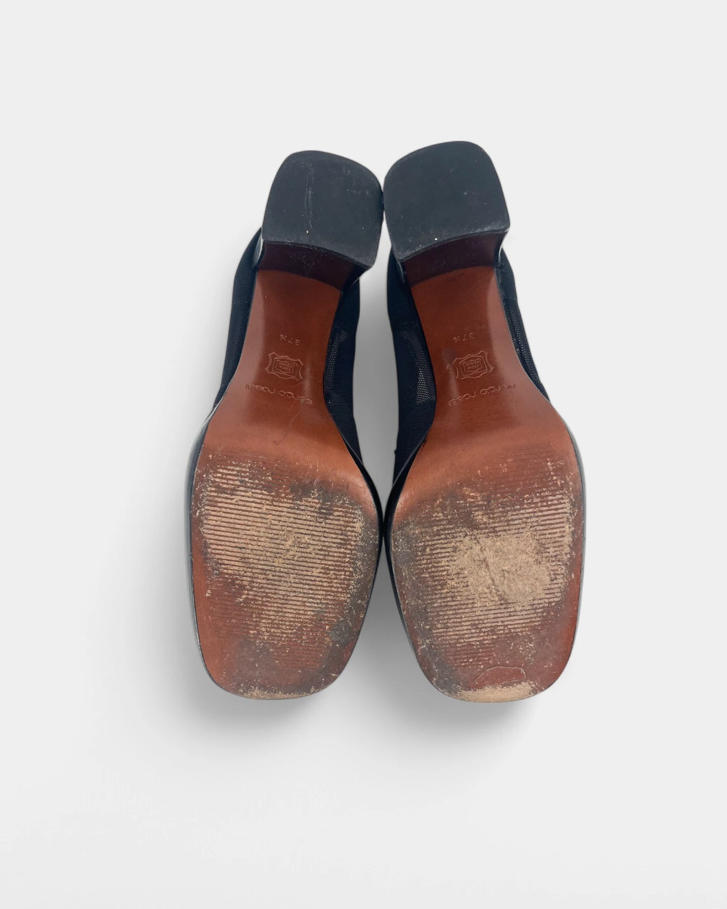 Mocassins bleu marine à talons - 37.5 EU / 7.5 US