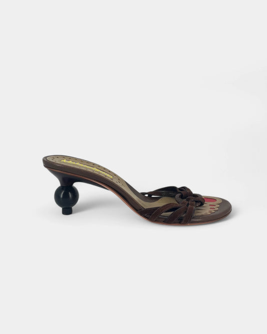 Sandales à talons marrons - 37 EU / 7 US
