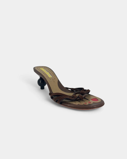 Sandales à talons marrons - 37 EU / 7 US