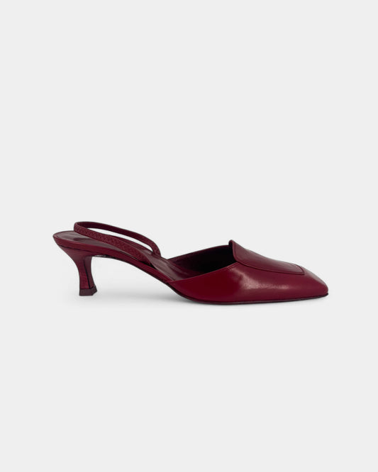 Slingbacks rouges à bout carré - 39.5 EU / 9.5 US