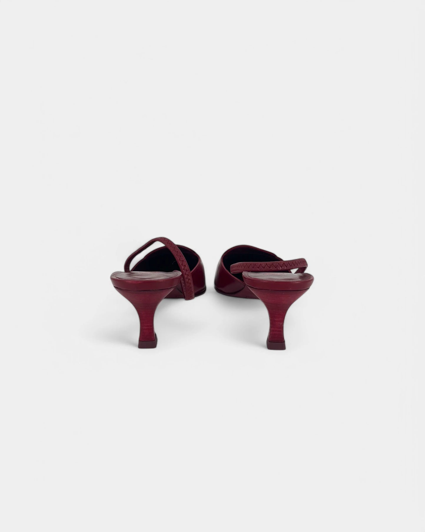 Slingbacks rouges à bout carré - 39.5 EU / 9.5 US