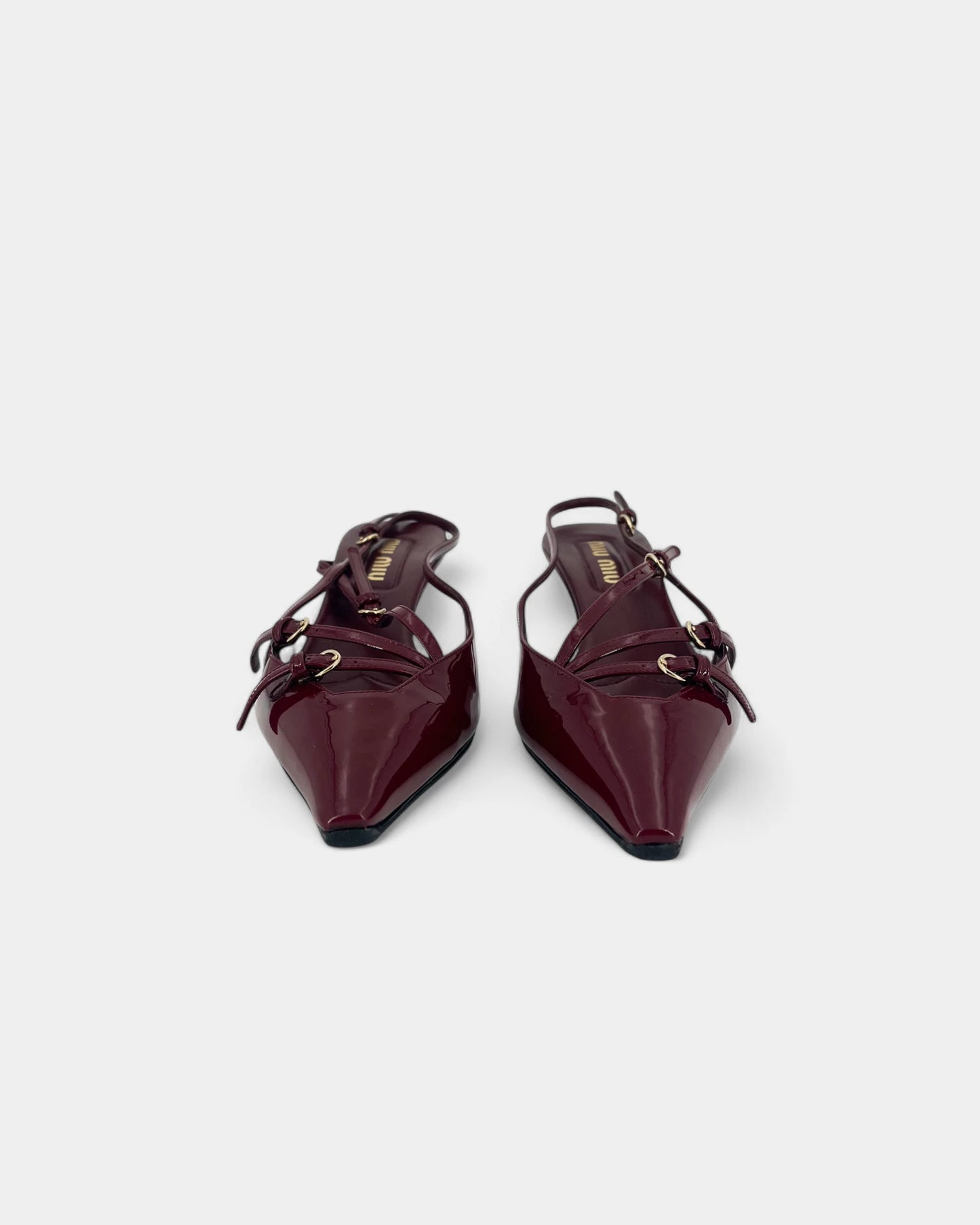 Slingbacks bordeaux à boucles - 40 EU / 10 US