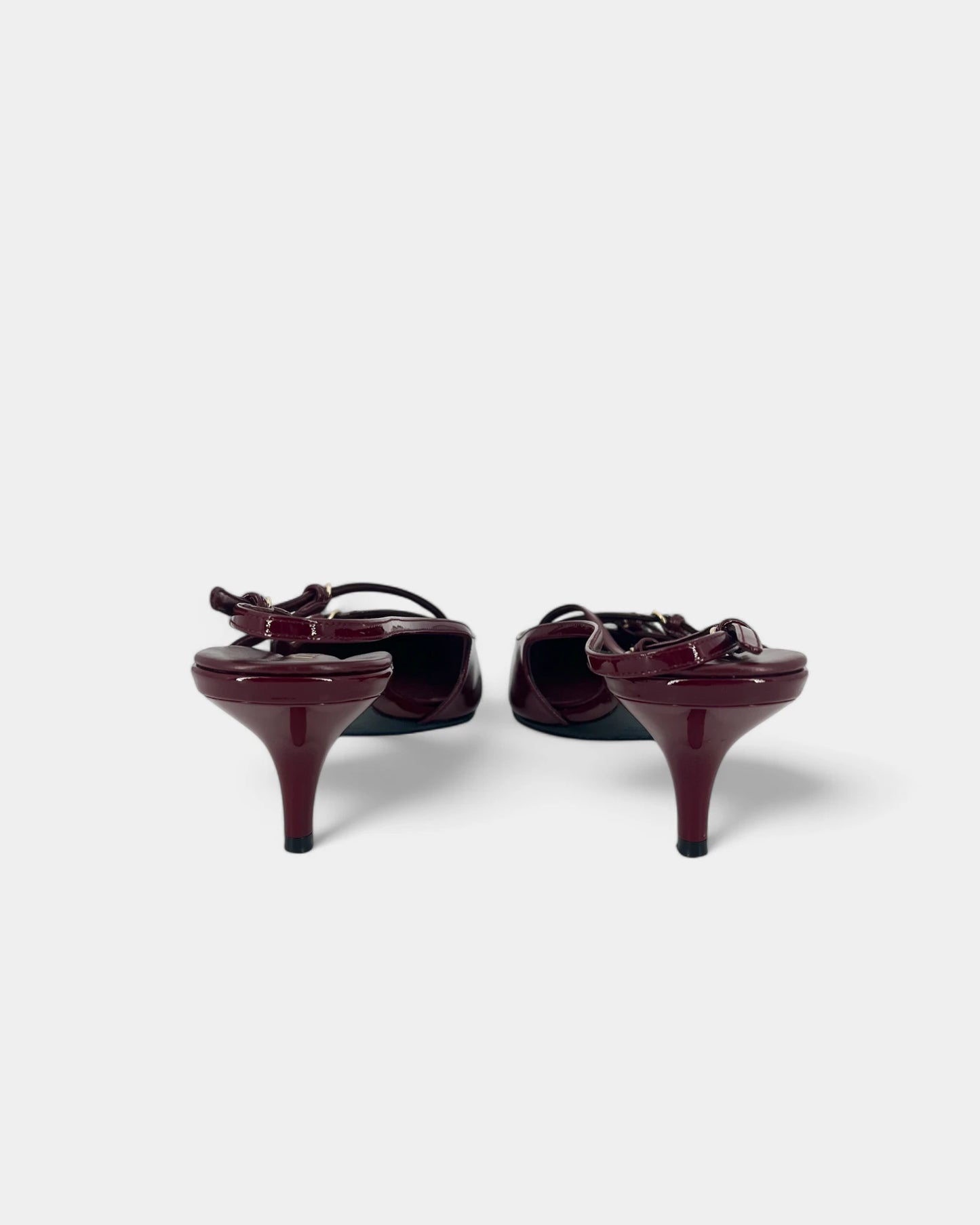 Slingbacks bordeaux à boucles - 40 EU / 10 US
