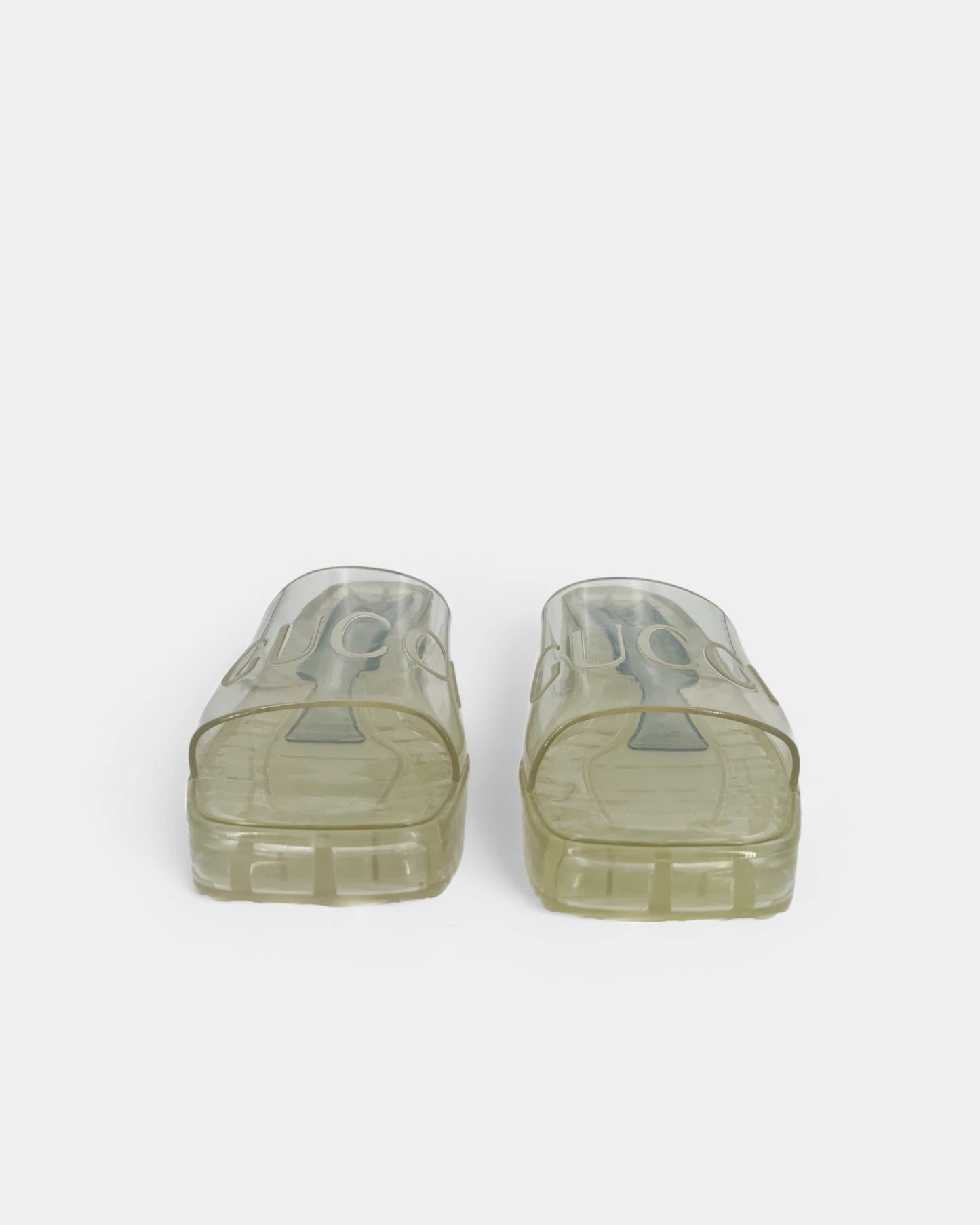 Mules transparentes à talons - 39 EU / 9 US