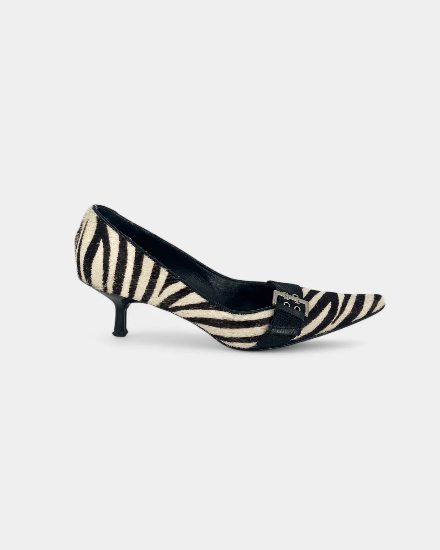 Escarpins à motif zébré noir et blanc - 38 EU / 8 US