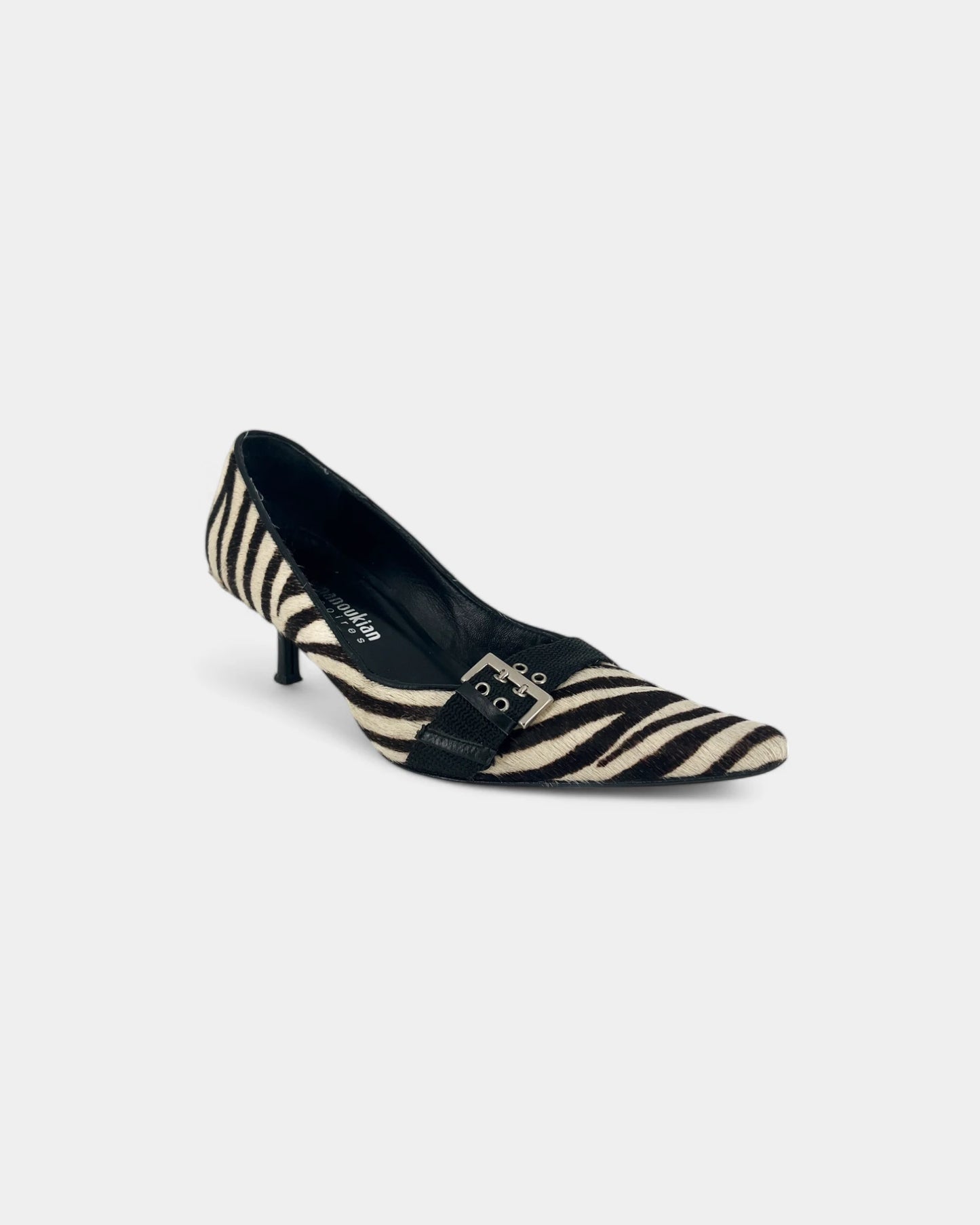 Escarpins à motif zébré noir et blanc - 38 EU / 8 US
