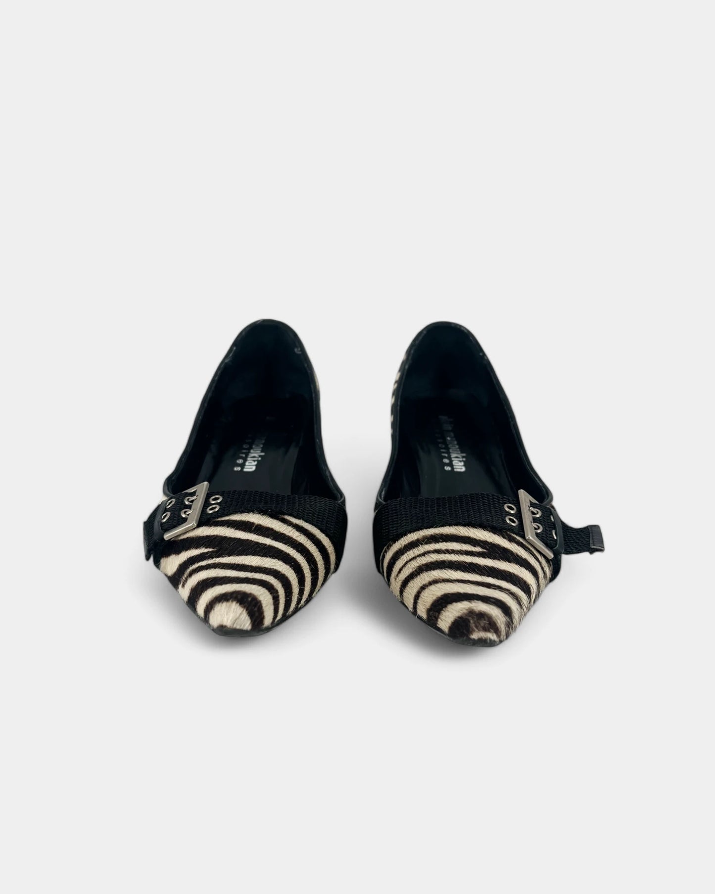 Escarpins à motif zébré noir et blanc - 38 EU / 8 US