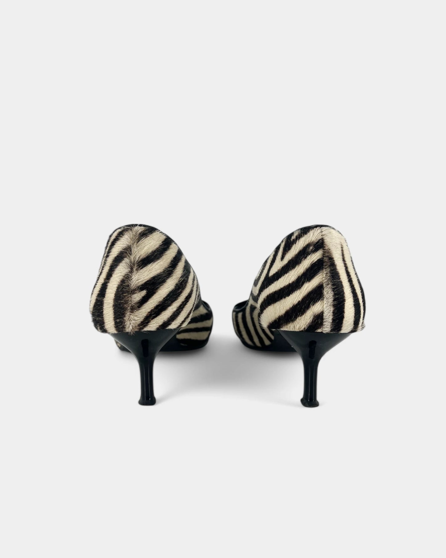 Escarpins à motif zébré noir et blanc - 38 EU / 8 US