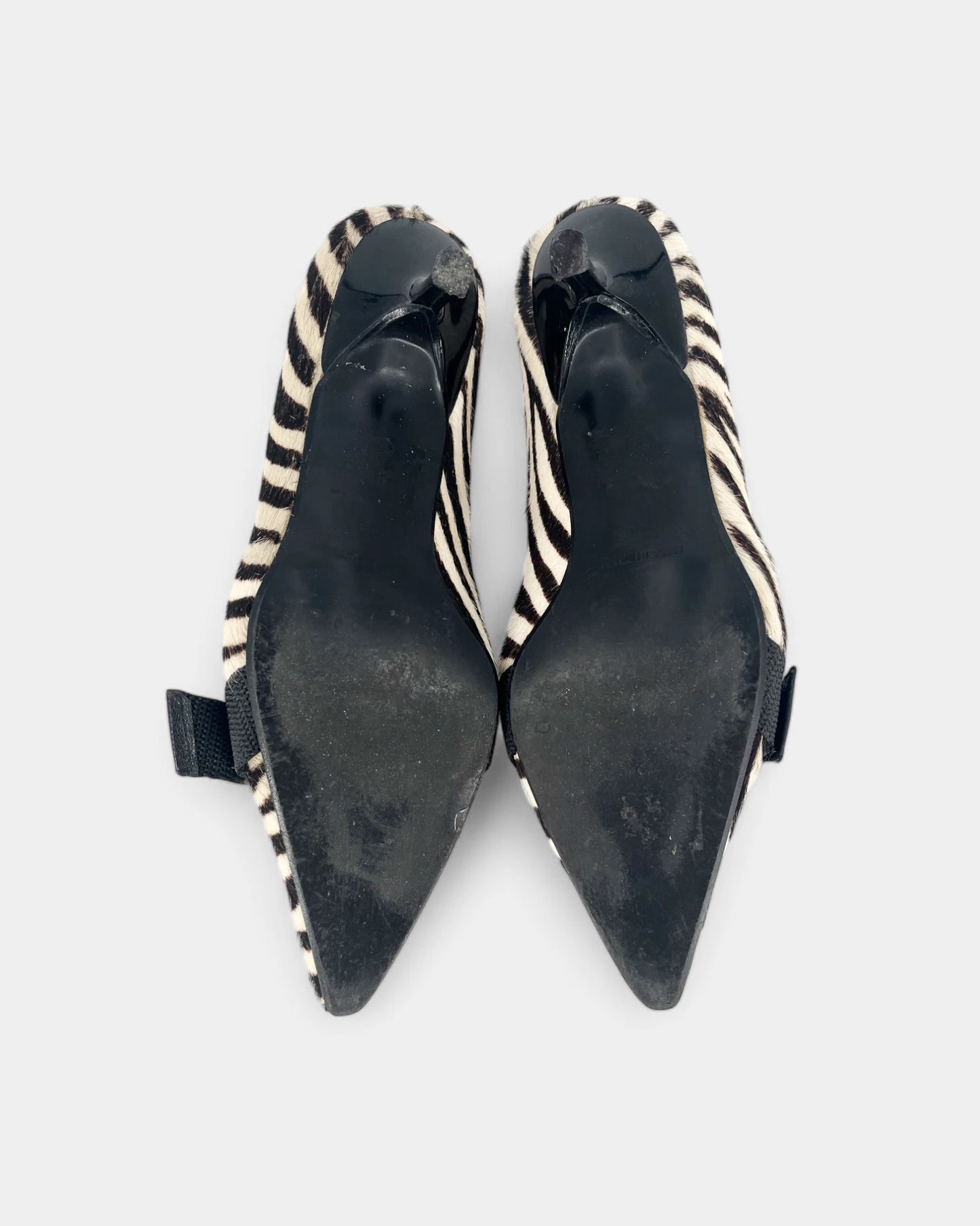 Escarpins à motif zébré noir et blanc - 38 EU / 8 US