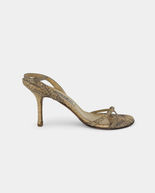 Sandales à talons à imprimé reptile - 40 EU / 10 US