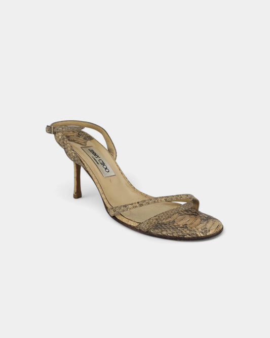 Sandales à talons à imprimé reptile - 40 EU / 10 US