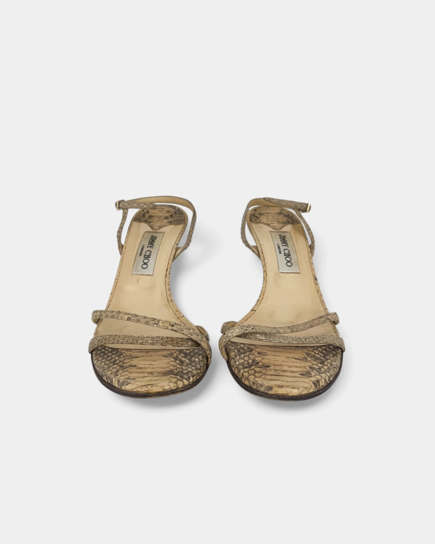 Sandales à talons à imprimé reptile - 40 EU / 10 US