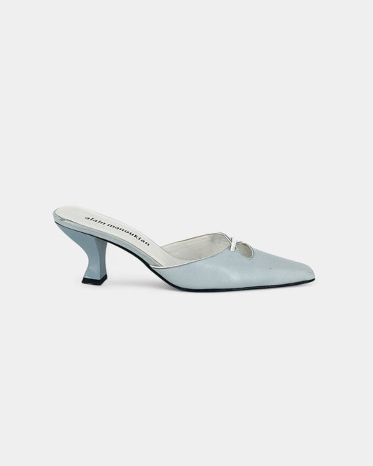 Mules bleues à talons - 37 EU / 7 US