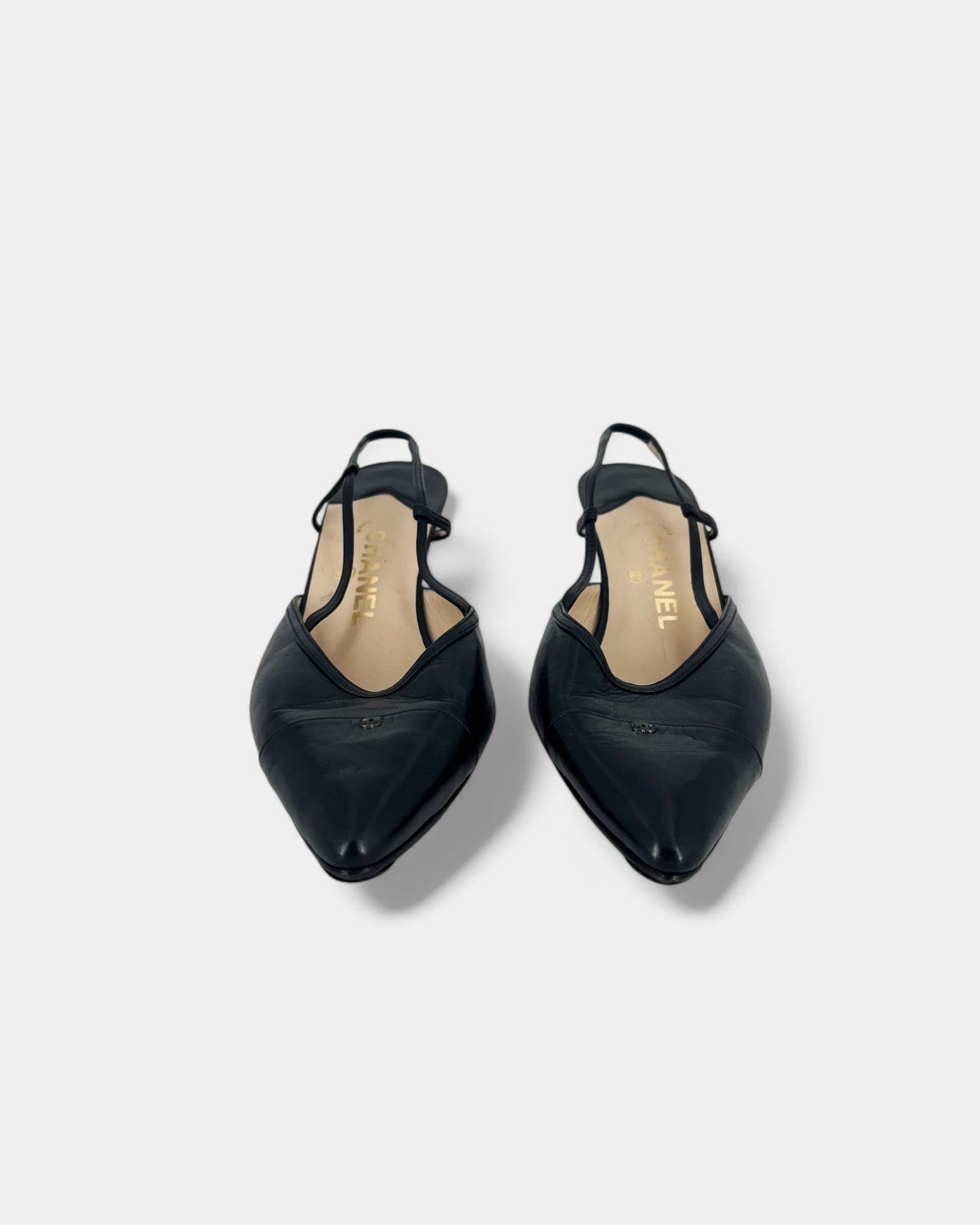 Slingbacks noires - 38 EU / 8 US