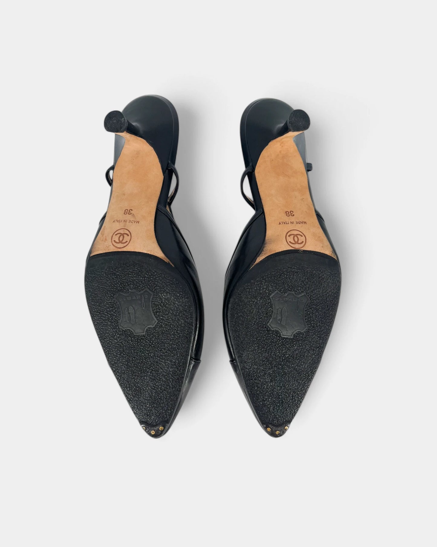 Slingbacks noires - 38 EU / 8 US