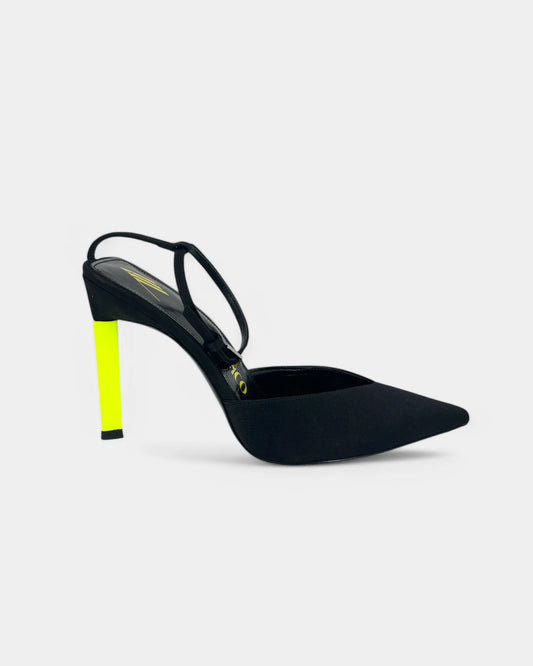 Escarpins noirs et jaunes - 38 EU / 8 US