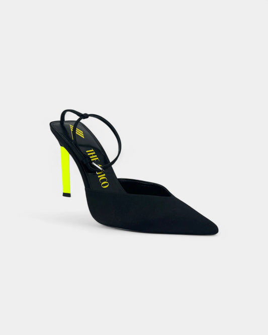 Escarpins noirs et jaunes - 38 EU / 8 US