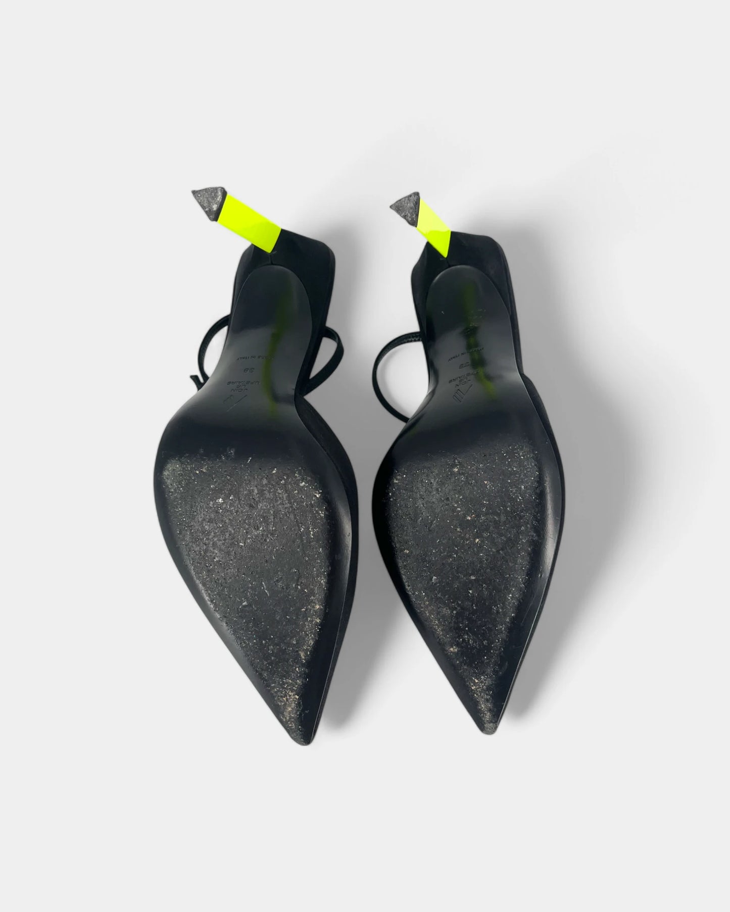 Escarpins noirs et jaunes - 38 EU / 8 US