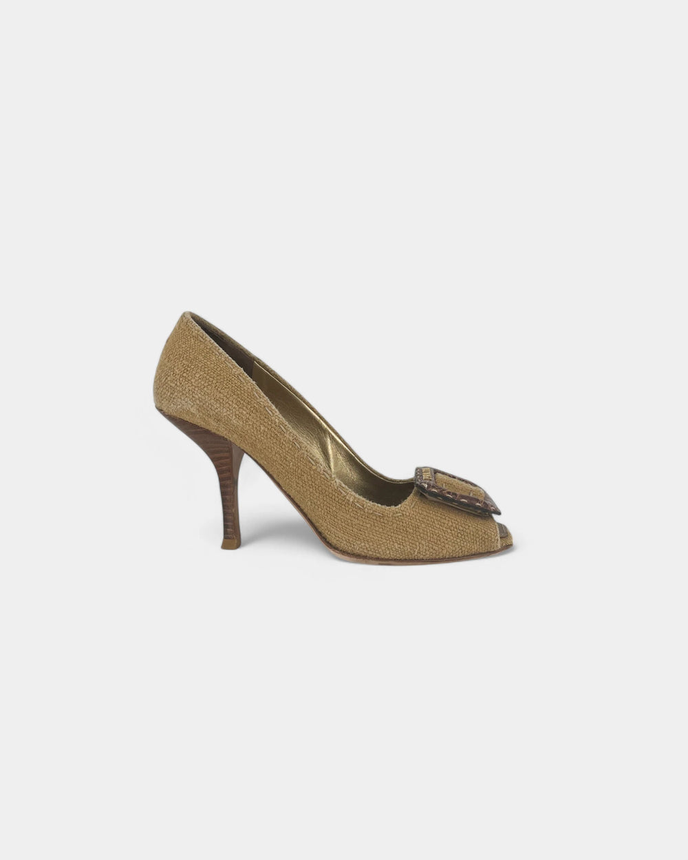 Escarpins en toile beige - 35.5 EU / 5.5 US