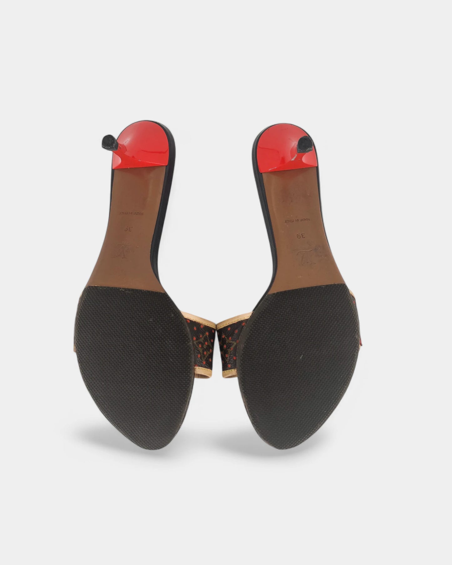Mules oranges et marrons à talons - 39 EU / 9 US