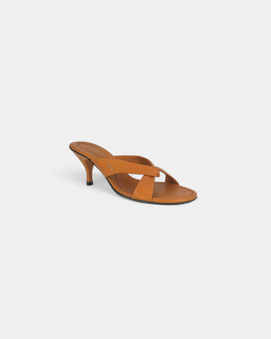 Mules oranges à talons - 37.5 EU / 7.5 US