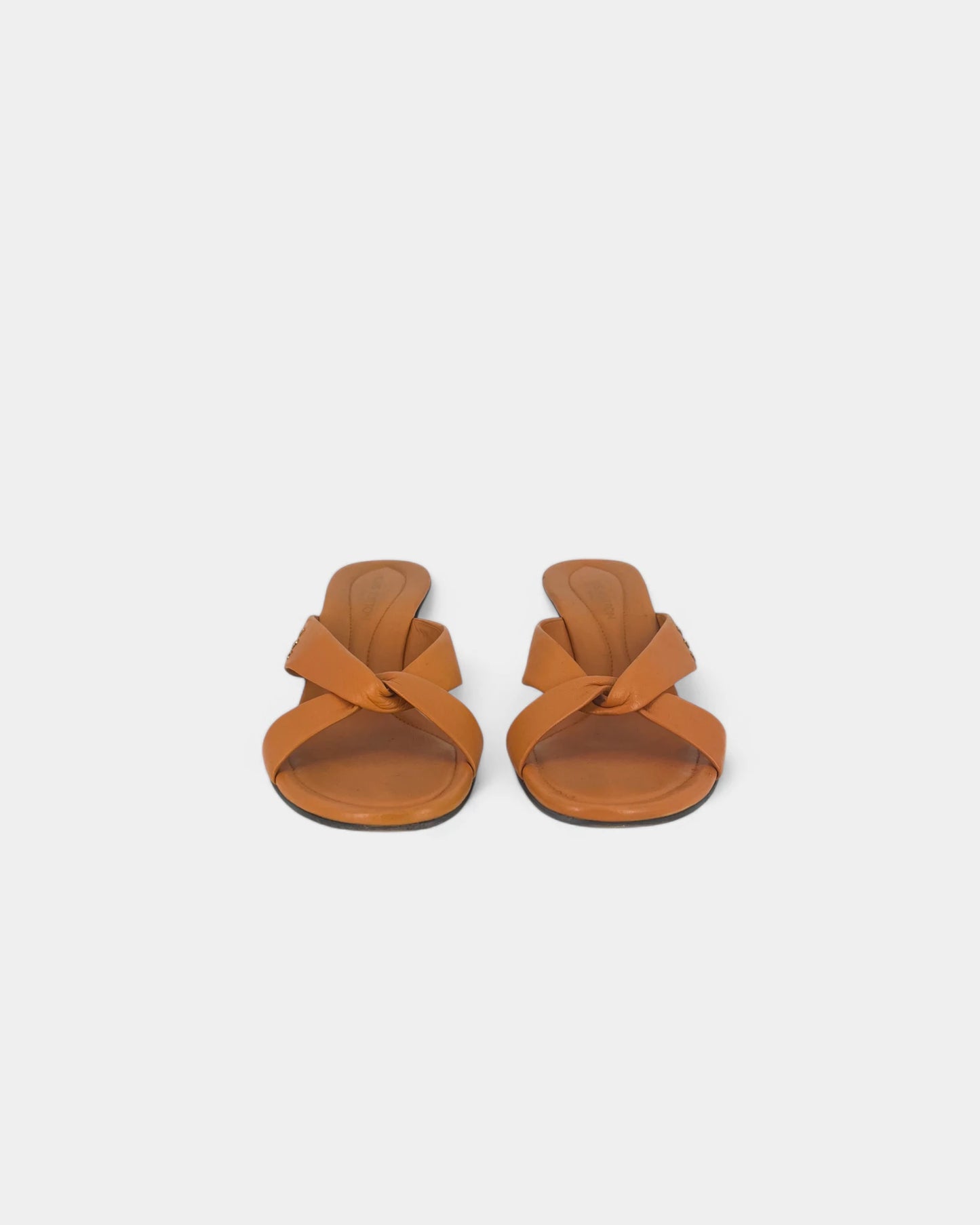 Mules oranges à talons - 37.5 EU / 7.5 US