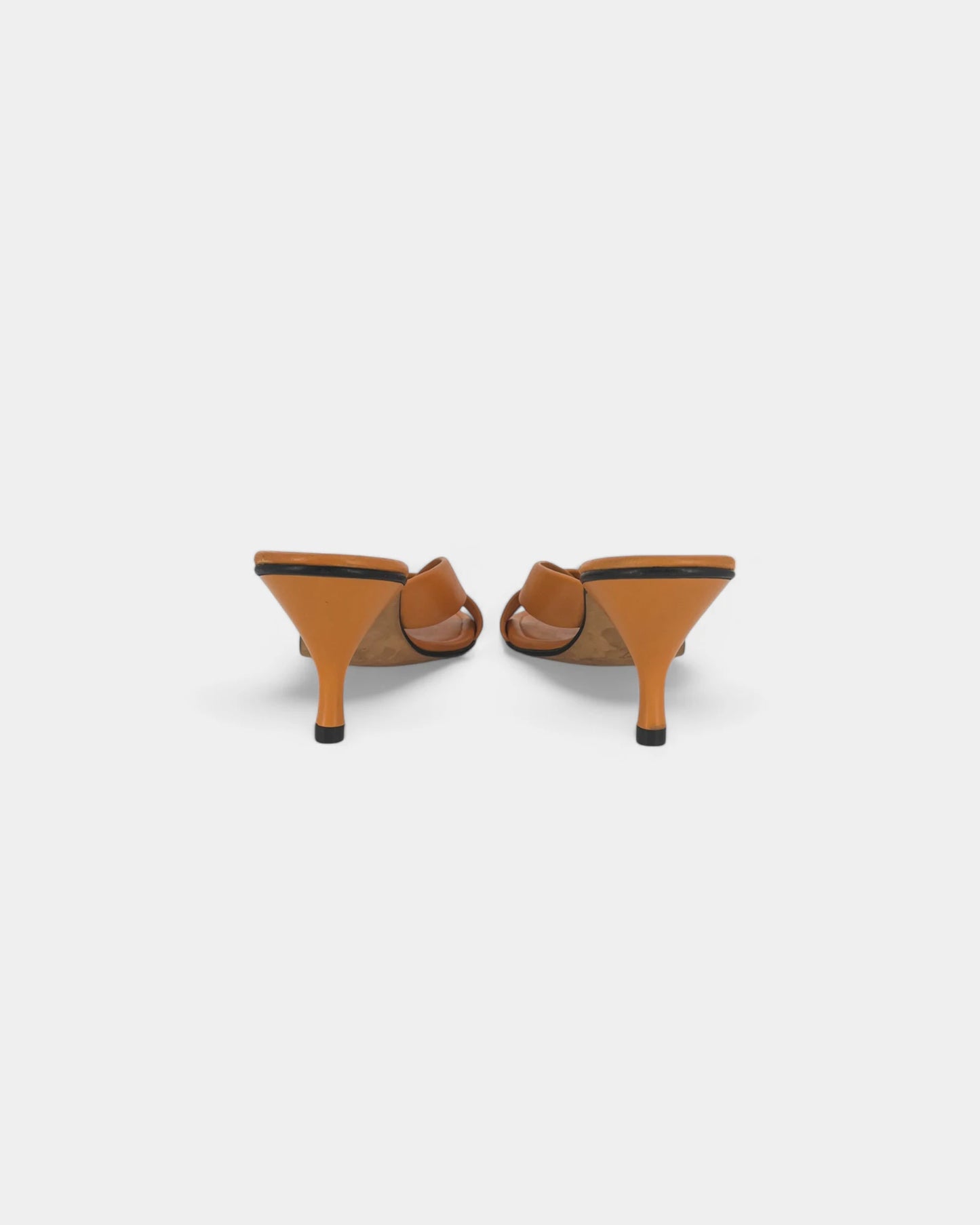 Mules oranges à talons - 37.5 EU / 7.5 US