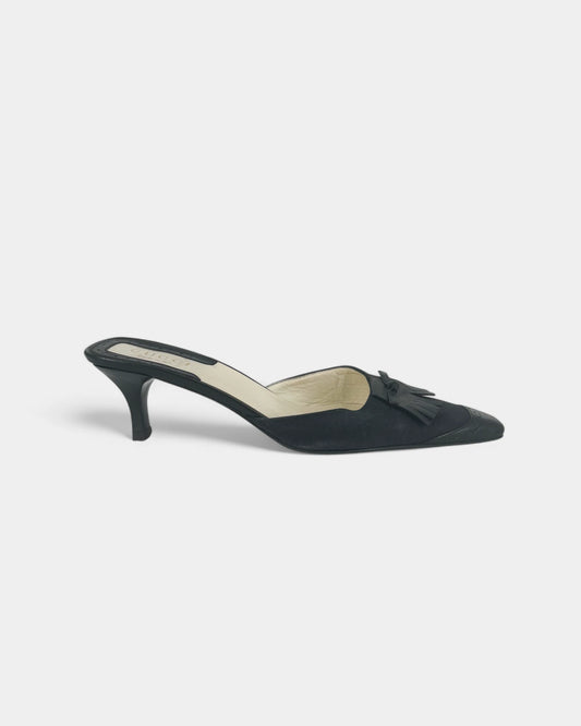 Mules noires à talons - 39 EU / 9 US