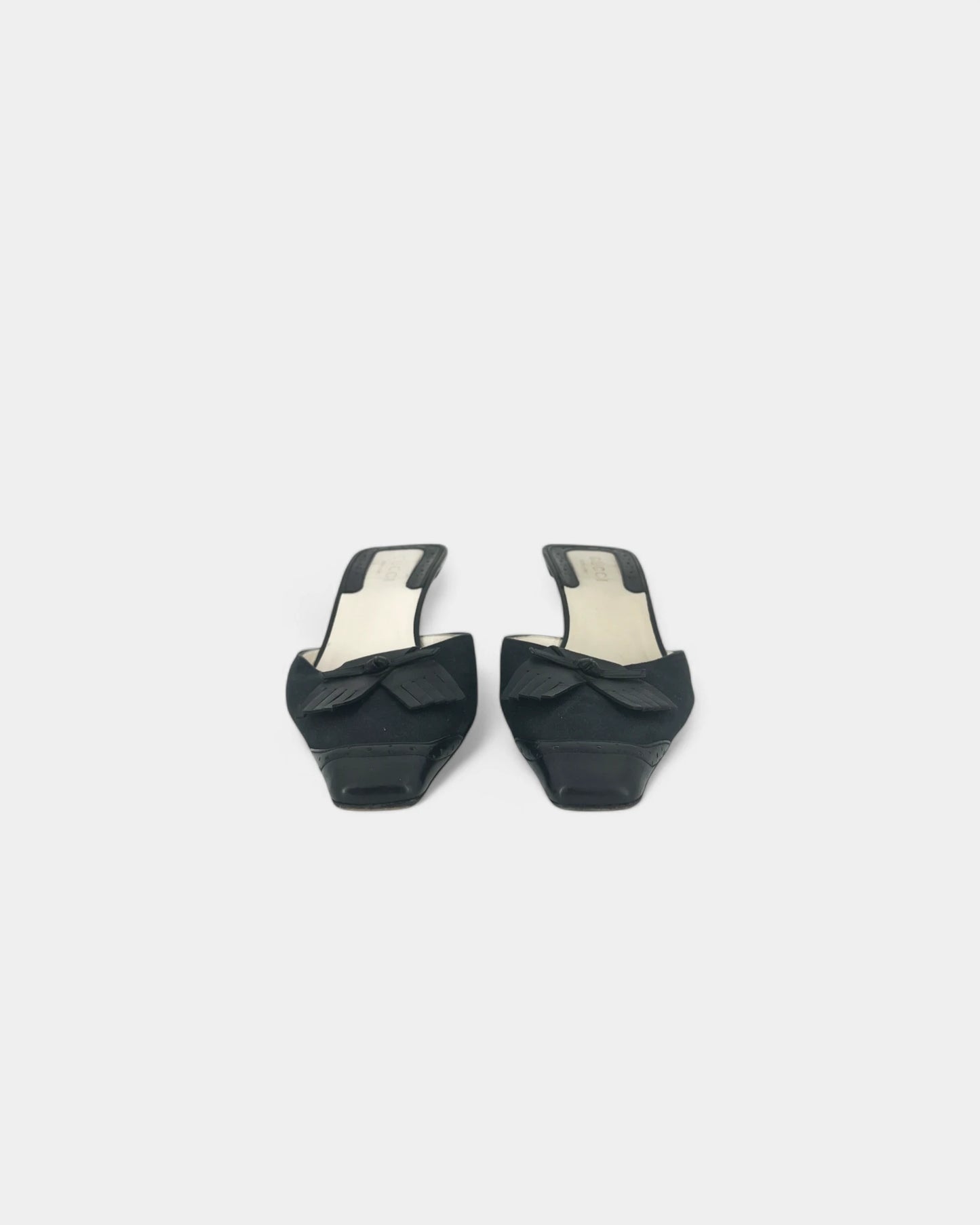 Mules noires à talons - 39 EU / 9 US