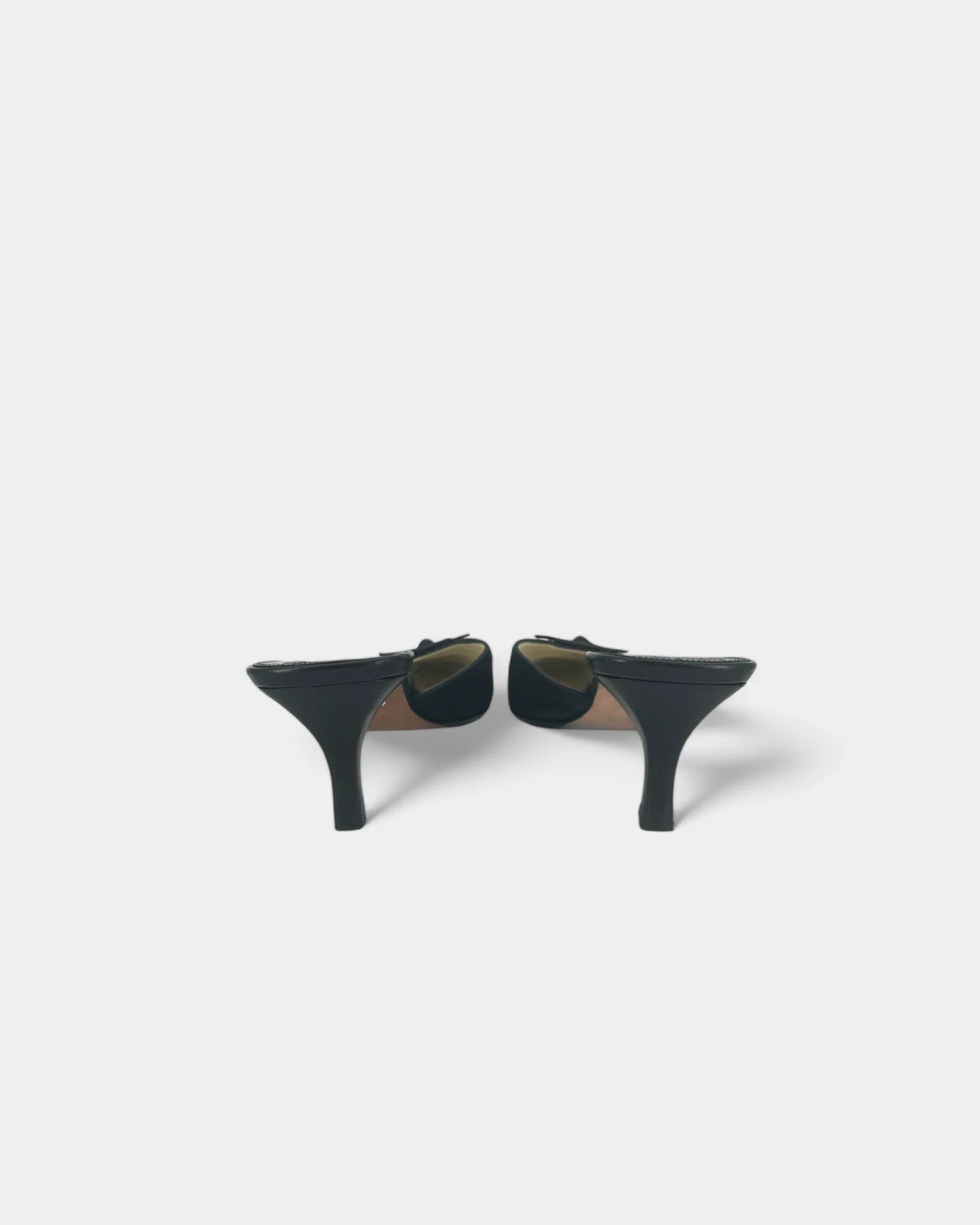 Mules noires à talons - 39 EU / 9 US