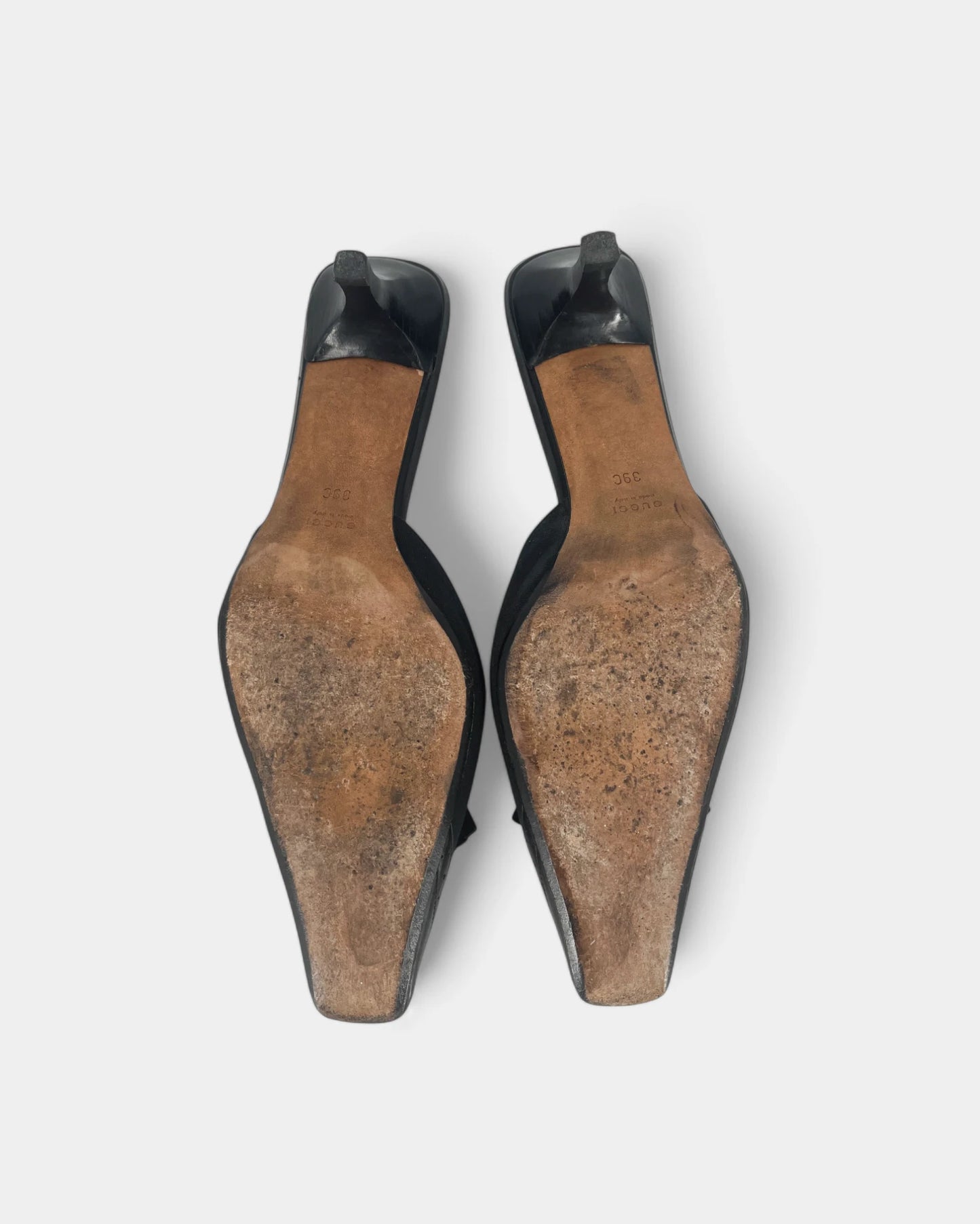 Mules noires à talons - 39 EU / 9 US
