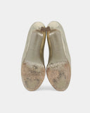 Escarpins dorés en cuir