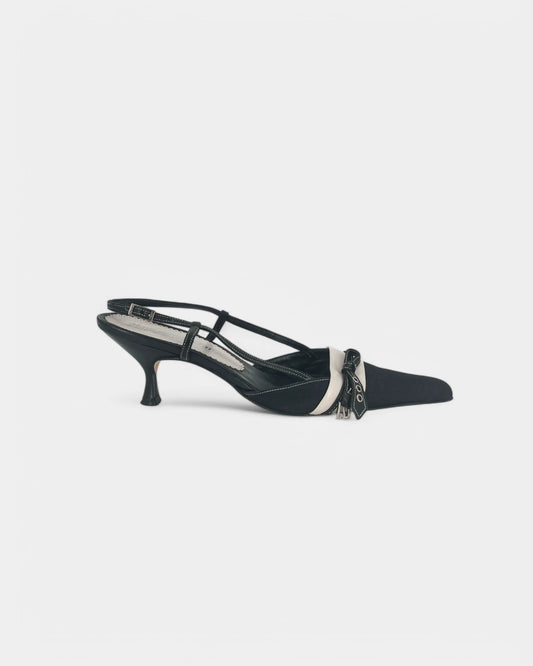 Slingbacks noires et blanches - 39 EU / 9 US