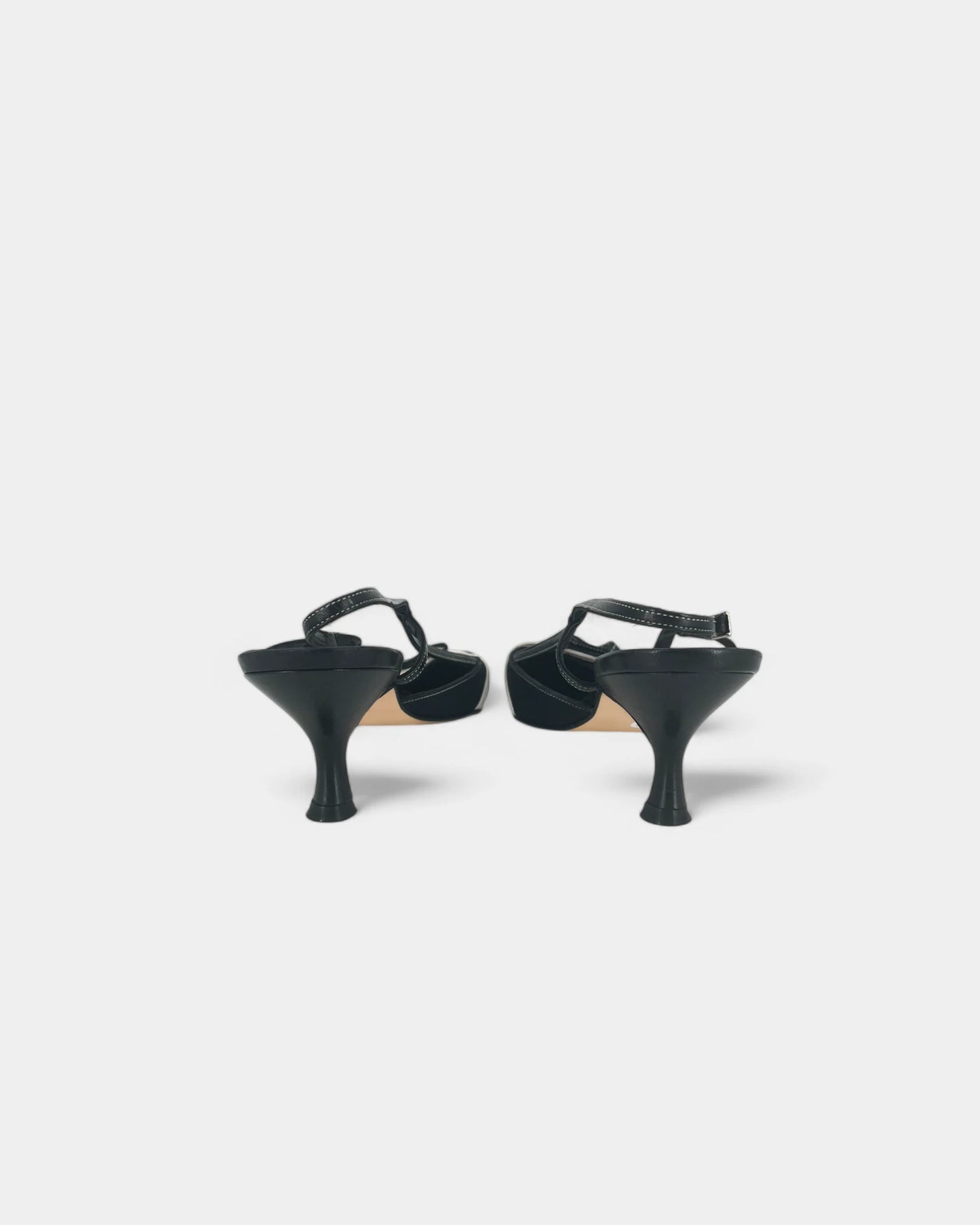 Slingbacks noires et blanches - 39 EU / 9 US