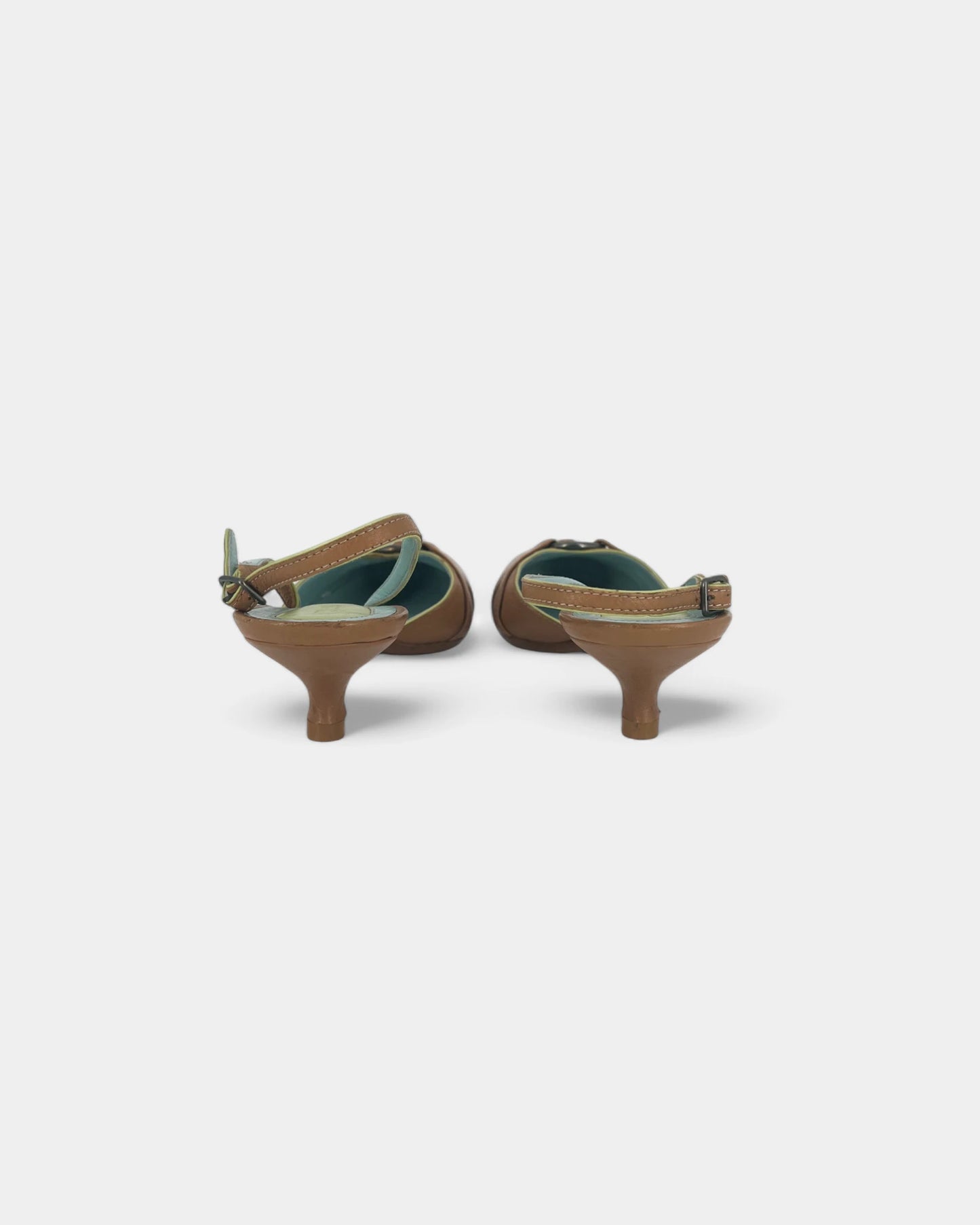 Slingbacks marrons à bout rond - 40 EU / 10 US