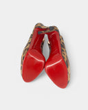 Leopard print slingback pumps