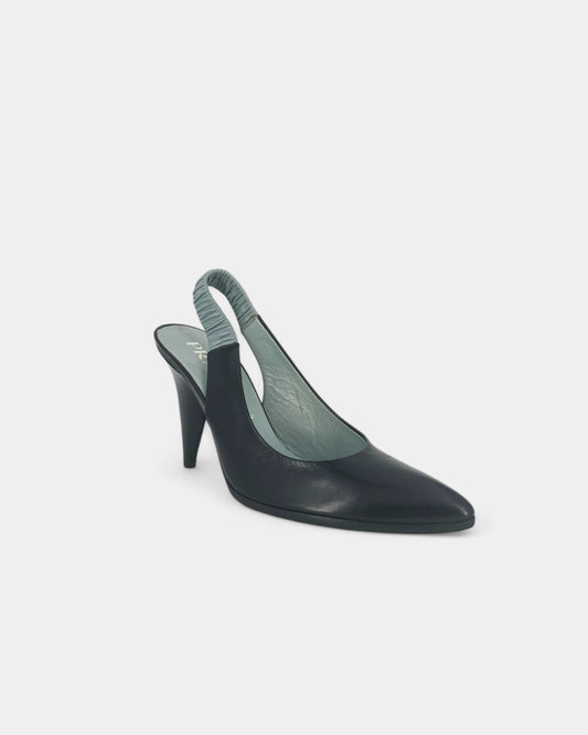 Slingbacks bleues et noires - 37 EU / 7 US