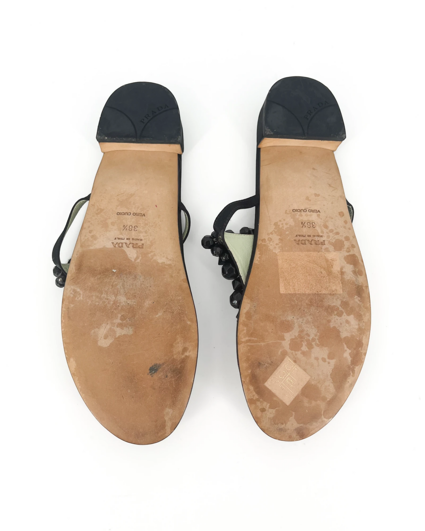 Black pearl sandals