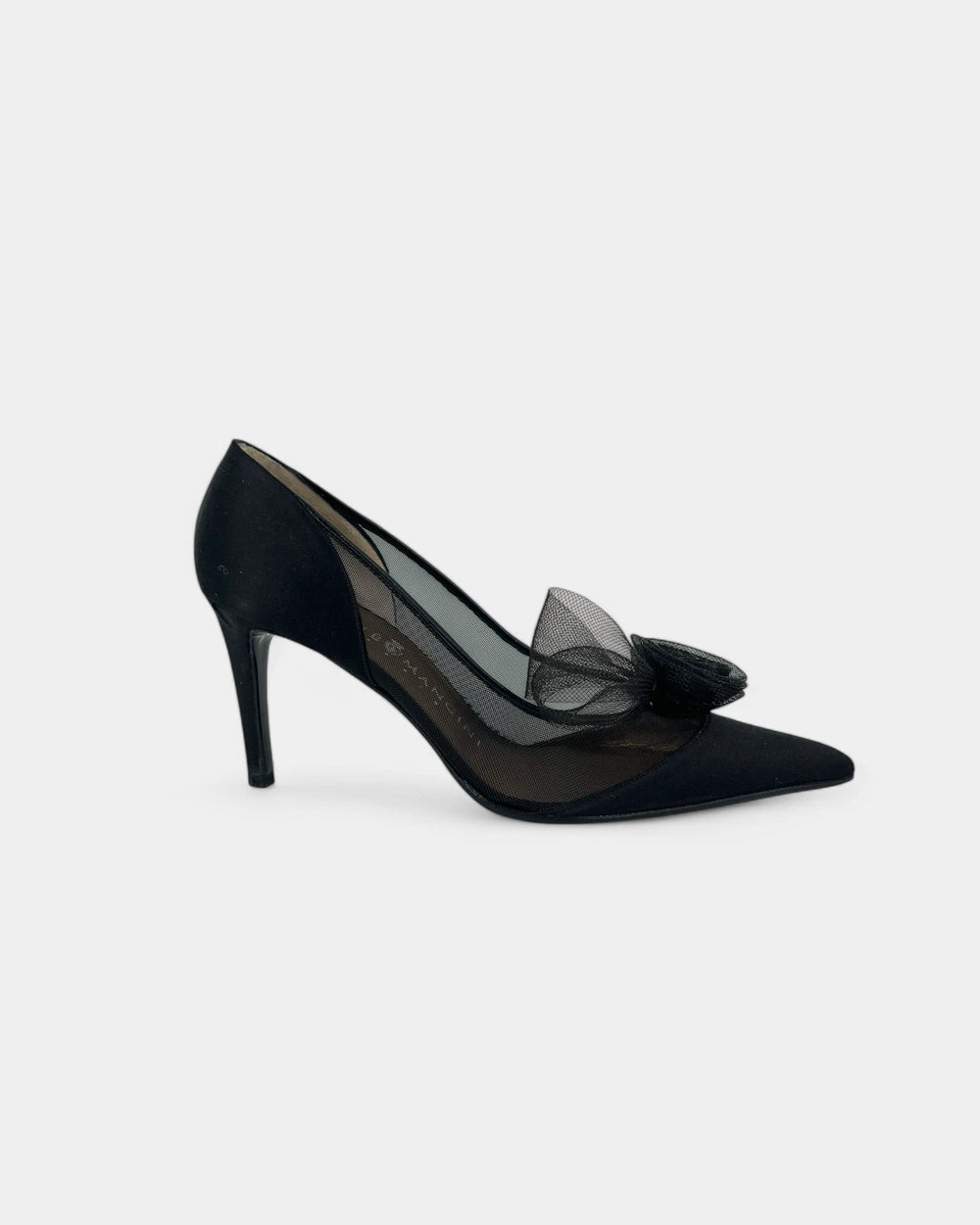 Escarpins noirs en satin et tulle - 36.5 EU / 6.5 US