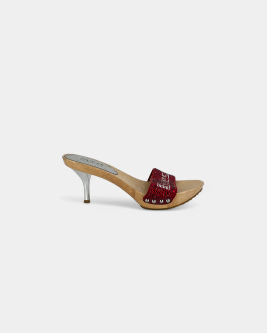 Mules à talons et à strass - 36 EU / 6 US