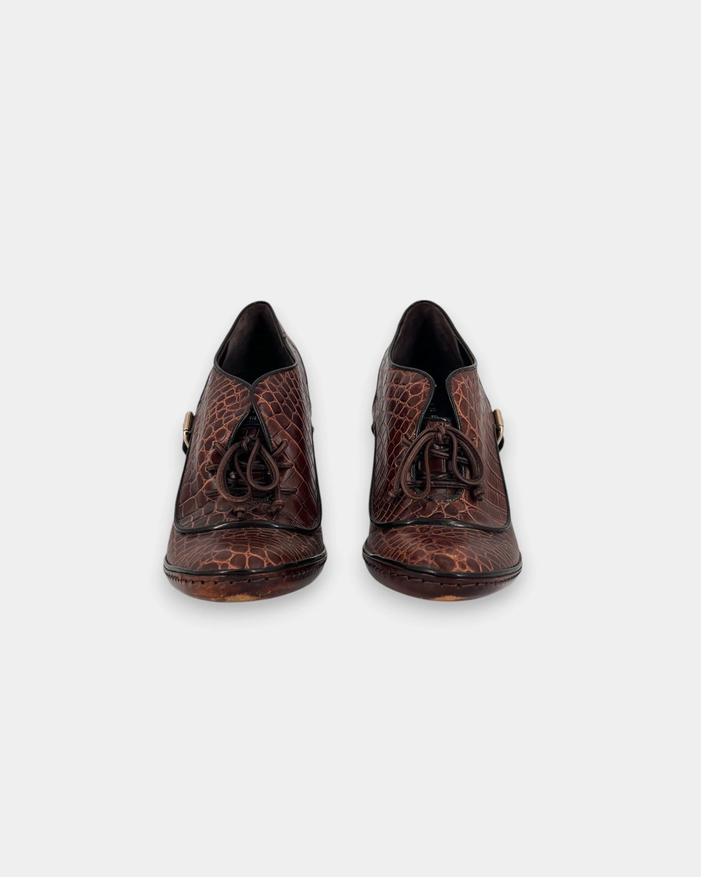 Mocassins à talons motif crocodile - 39 EU / 9 US