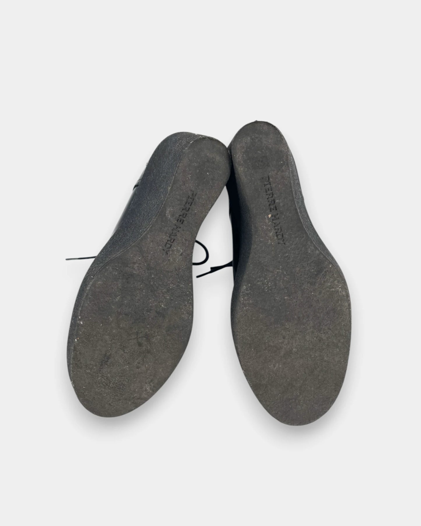 Bottines noires à lacets compensées - 38 EU / 8 US