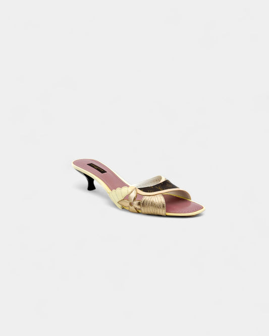 Sandales logotées crèmes - 37.5 EU / 6.5 US