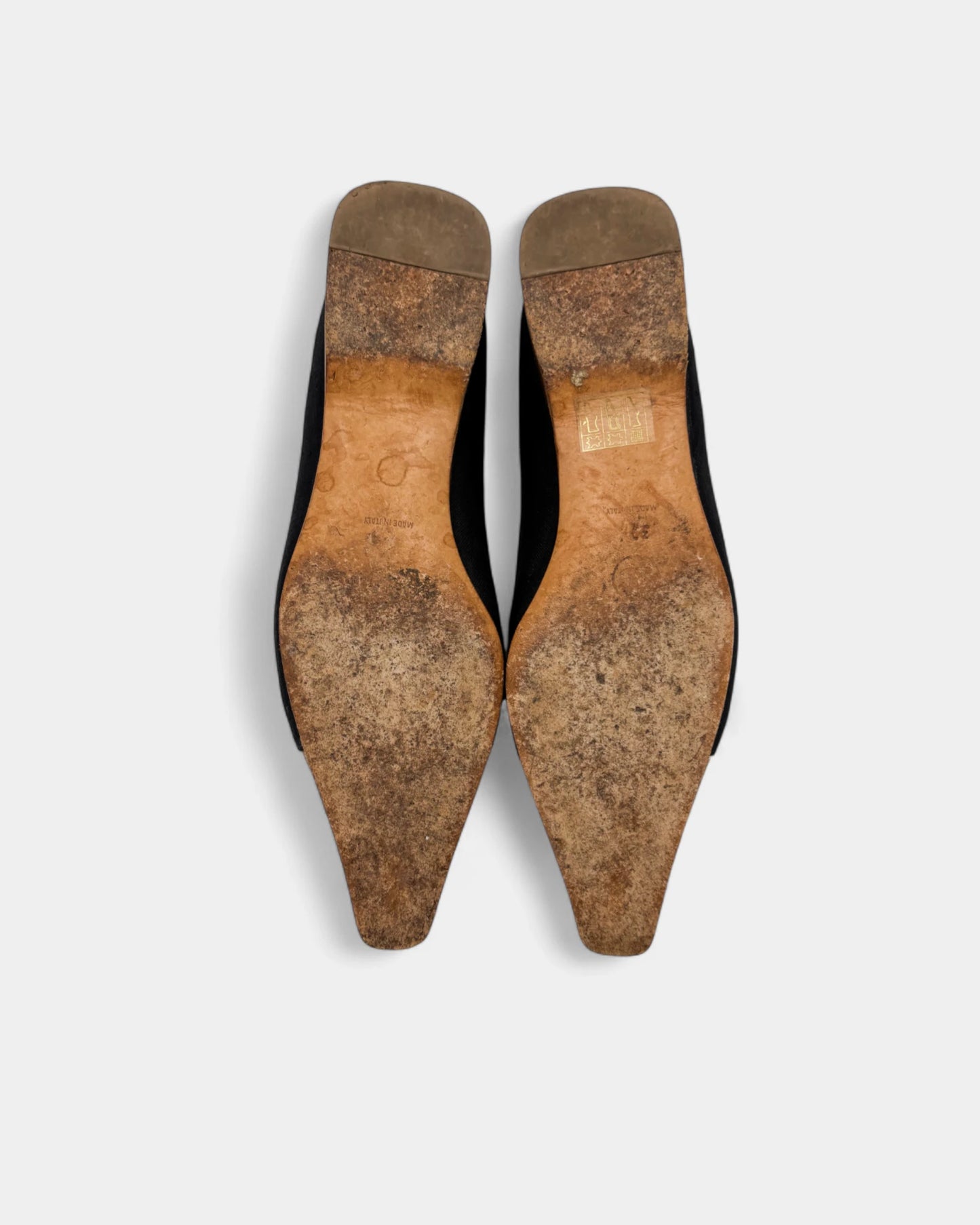 Ballerines bicolores toile et logo CC brodé -  37 EU / 6 US