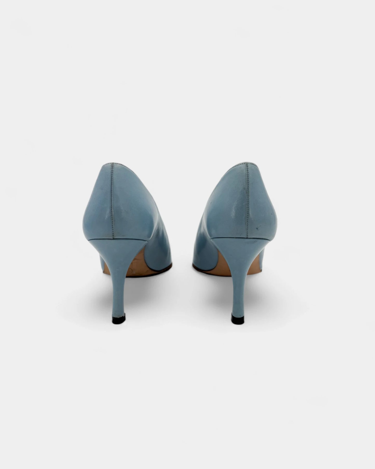 Escarpins bicolore bleu ciel et noir - 37.5 EU / 6.5 US