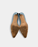 Escarpins bicolore bleu ciel et noir